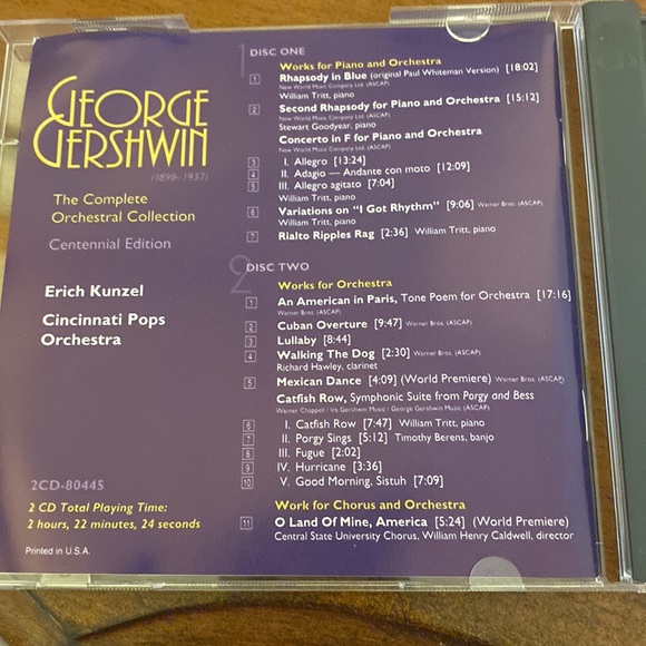 Gershwin Centennial Edition. The Complete Orchestral Collection Cincinnati Pops - Picture 2 of 4